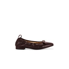 ALOHAS Freya Leather Ballet Flats in Brown | REVOLVE