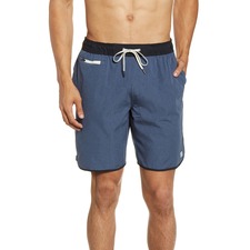 Banks Shorts, Main, color, Azure Linen Texture
