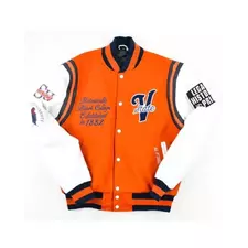 Virginia State University Motto 2.0 Orange Varsity Jacket