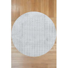 Bubble Silver Round - Machine Washable Rug