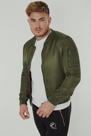 Buy Khaki Nylon Bomber Jack...