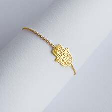 Fatima Hand Bracelet - 18k Gold