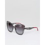 Dolce & Gabbana Cut Out Lace Cat Eye Sunglasses in Black