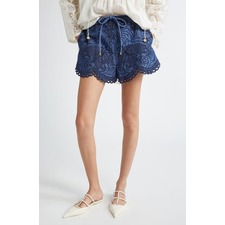 Coco Embroidered Denim Shorts 