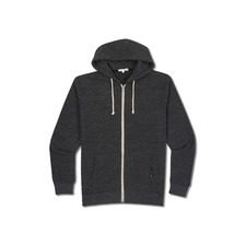 Trim Fit Heathered Fleece Zip Hoodie, Main, color, Htr Black
