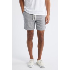 Bo Linen Drawstring Shorts, Main, color, Lines