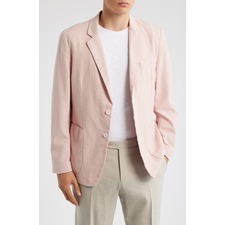 Tailored Fit Pink Linen &amp; Cotton Suit Jacket, Main, color, Dusty Pink