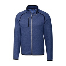 Mainsail Sweater Knit Full Zip Jacket, Main, color, Tour Blue Heather