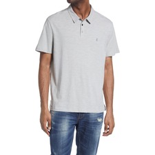 Men's Victor Solid Slub Cotton Polo, Main, color, Light Grey