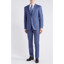 Siena Regular Fit Mélange Wool Suit, Main, color, Light Blue