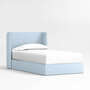 View Noa Shelter Light Blue Upholstered Kids Twin Storage Bed - image 1 of 6