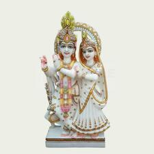 Marble Radha Krishna Statue