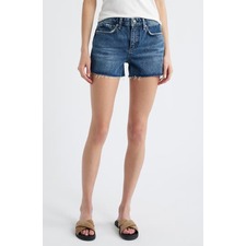Dre Raw Hem Low Rise Boyfriend Denim Shorts 