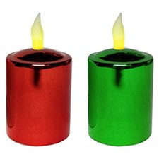 Mr. Light Metallic Votive Candles with Timers at Amazon