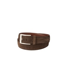 Jack Of Spades Italian Sueded Calfskin Dress Casual Belt, Main, color, Brown