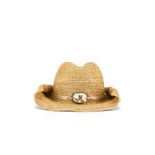 florabella Kelli Cowboy Hat in Natural &amp; Silver | REVOLVE
