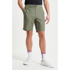  Linen &amp; Cotton Drawcord Shorts, Main, color, Olive