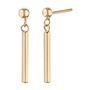 14K Gold Linear Drop Earrin...