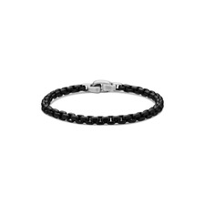 David Yurman Men's Box Chain Bracelet in Darkened Stainless Steel, 5mm, Main, color, Stainless Steel