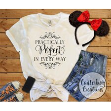 Ladies round neck print T-shirt