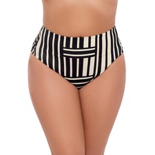 Ultra High Waist Banded Swim Bottoms, Main, color, Chic Crossing