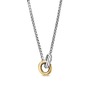 Petite Cable Linked Hoop Necklace, Main, color, Sterling Silver/ Gold