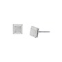 AllSaints Men's Small Square Stud Earrings, Main, color, Warm Silver