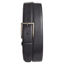 Nordstrom Marco Burnished Leather Belt, Main, color, Black