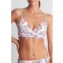 Underwire Twist Front Bikini Top, Main, color, White Multi