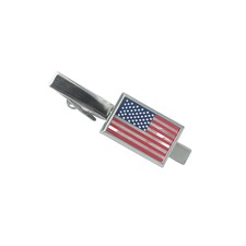 Link Up American Flag Mother of Pearl Tie Bar, Main, color, Red, Blue, White