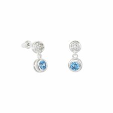 Blue Small Drop Earrings