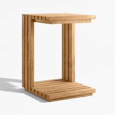 View Batten Natural Teak Outdoor C Table - image 1 of 8
