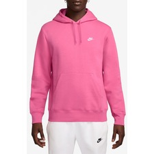 Club Fleece Pullover Hoodie, Main, color, Pinksicle/ White