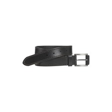 Johnston &amp; Murphy Laser Topstitched Leather Belt, Main, color, Black