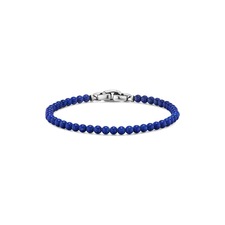 David Yurman Men's Spiritual Beads Bracelet, Main, color, Silver/ Lapis