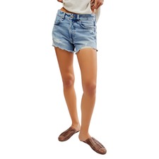  Now or Never Denim Shorts, Main, color, Moon Child