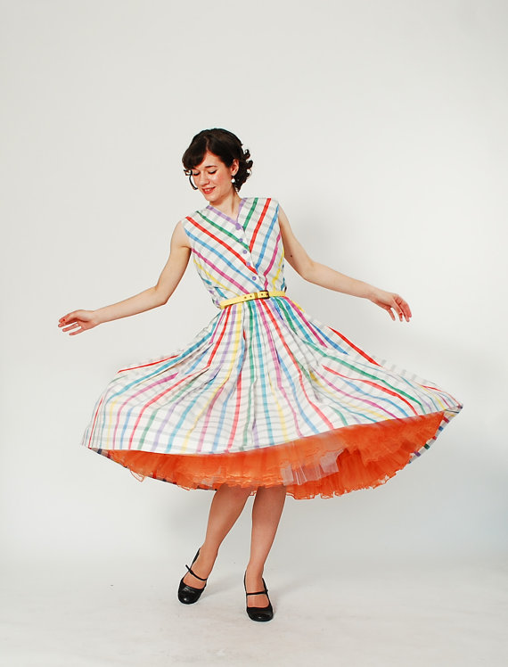 50s Dress - 1950s Dress - C...