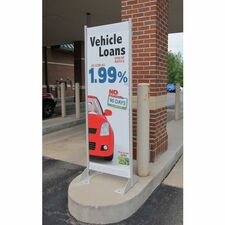 The Messenger Permanent Outdoor Banner Stand | Power Graphics