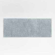 View Rylan Organic Cotton Mist Blue Bath Mat 24"x60" - image 1 of 6