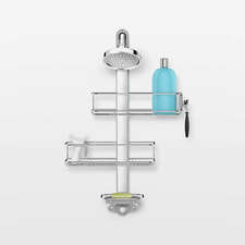 View Simplehuman Medium Adjustable Shower Caddy, Stainless Steel/Anodized Aluminum Rust-Proof Frame - image 1 of 4
