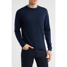 Jack Victor Drummond Tipped Combed Cotton Sweater, Main, color, Midnight