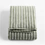 View Organic Turkish Cotton Shadow Sage and Pampas Ivory Stripe Bath Towel - image 1 of 7
