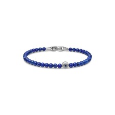 David Yurman Men's Evil Eye Beaded Bracelet, Main, color, Silver