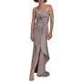 Asymmetric Strapless Satin ...