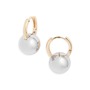 Orb Drop Huggie Hoop Earrin...