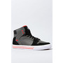 SUPRA The Vaider Sneaker in Grey Nubuck, Black Leather, & Red