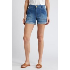  'Ab'Solution Patch Pocket High Waist Denim Shorts | Nordstrom