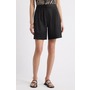 Pleated Linen Blend Shorts 