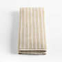View Organic Turkish Cotton Sand Beige and Crisp White Stripe Hand Towel - image 1 of 7
