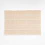 View Jacquard Stripe Undyed and Crisp White Bath Mat 24"x36" - image 1 of 6